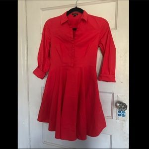 Size 2 Express buttoned red dress